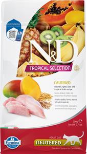 N&D Tropical voeding voor de gecastreerde kat Kip 300 gr.