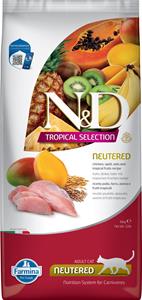 N&D Tropical voeding voor de gecastreerde kat Kip 10 kg