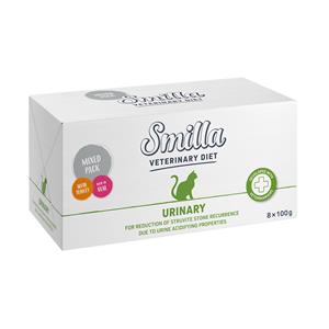 Smilla Veterinary Diet 8x100g  Mixpakket Urinary: Kalkoen + Kalf Katten Natvoer