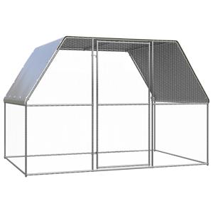 VIDAXL Outdoor-hühnerkefig 3x2x2 M Verzinkter Stahl