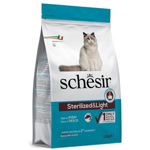 Schesir 1,5kg Sterilized & Light met Vis  Kattenvoer