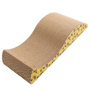 Croci krabmeubel Wavy met catnip geel/zwart kat