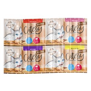 Catessy Mini-Sticks Mix 2 Kattensnacks 20 x 2 g met 4 smaken (bacon, lever, mout, kaas)