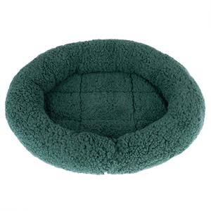 Zooplus Exclusive Knuffelbed Fluffy 2-in-1 - donkergroen: L 50 x B 42 x H 7,5 cm