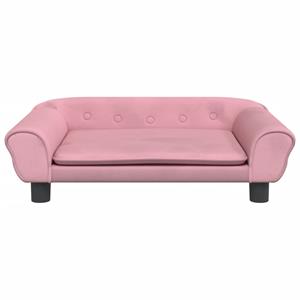 vidaXL Hondenmand 70x48x22 cm fluweel roze