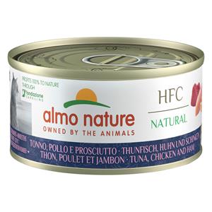 Almo Nature HFC Natural 6 x 70 g - Tonijn, Kip en Ham