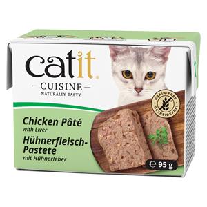 Catit 24x95g  Cuisine Paté kip met lever natvoer voor katten