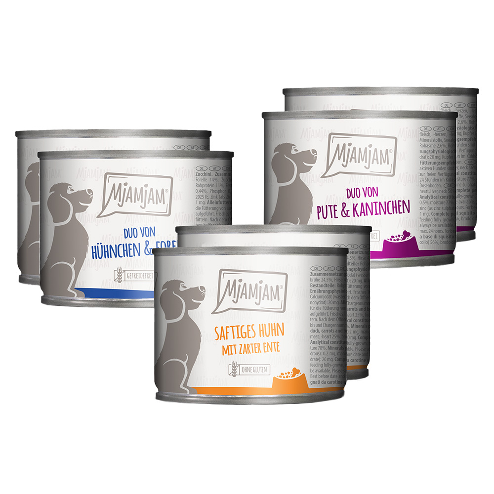 MjAMjAM 6x200g  Adult Dog Mix I (3 varianten) nat hondenvoer