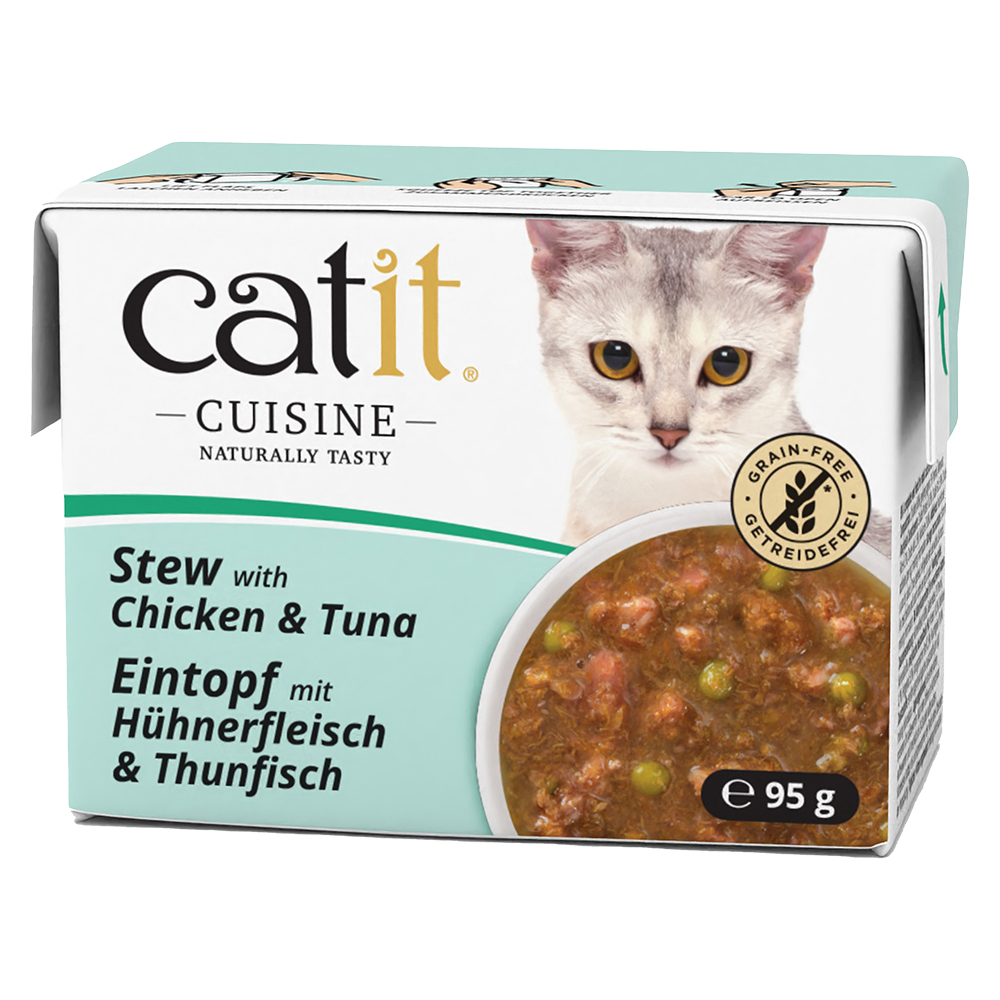 Catit 12x95g  Cuisine stoofschotel kip met tonijn natvoer voor katten