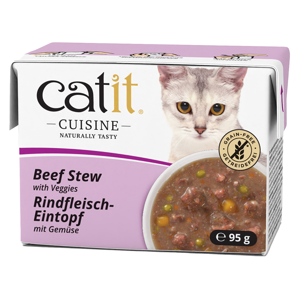 Catit 12x95g  Cuisine stoofvlees met groenten nat kattenvoer