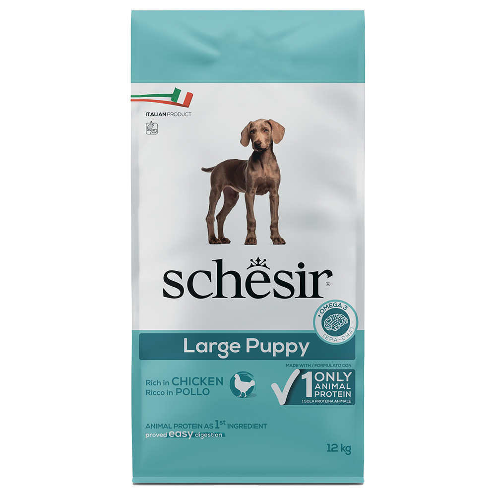 Schesir 12kg  Dog Large Puppy met kip droogvoer