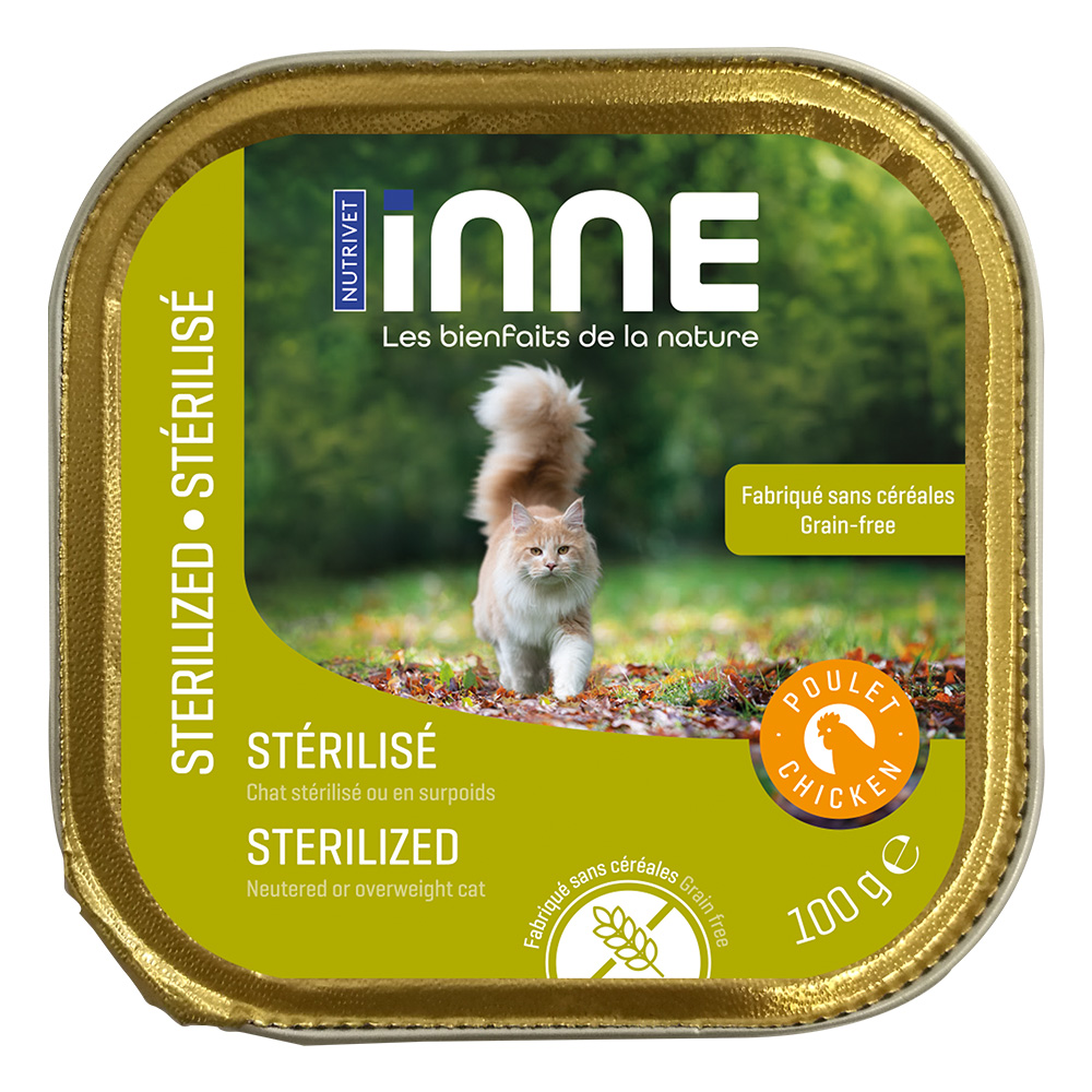 Nutrivet 11 + 5 Gratis!  Inne Kat 16 x 100g - Sterilised - Kip (16 x 100g)