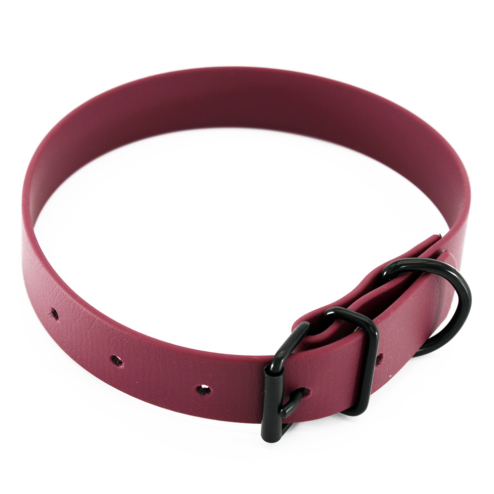 Heim Halsband BioThane, bordeaux 36-44cm halsomtrek, B25mm hond