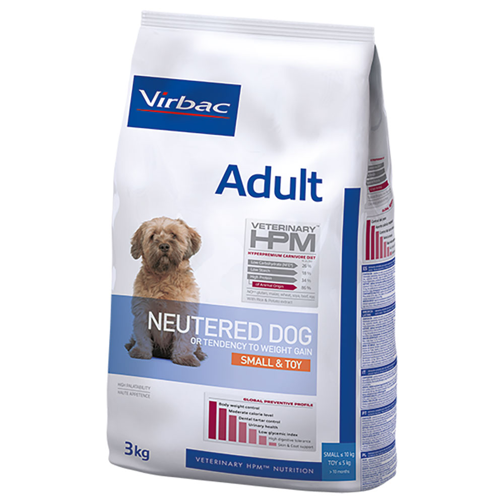 Virbac 3kg Veterinary HPM Dog Adult Neutered Small & Toy  Hondenvoer