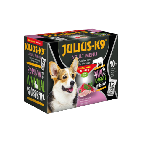 Julius-K9 Natvoer box - rundkonijn - 12x100 g