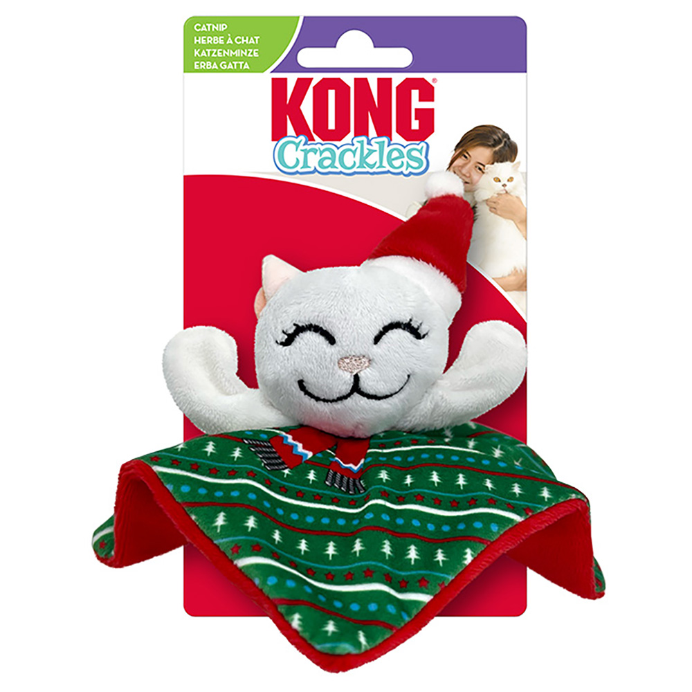 Kong Holiday Crackles Santa Kitty - 1 Stuk