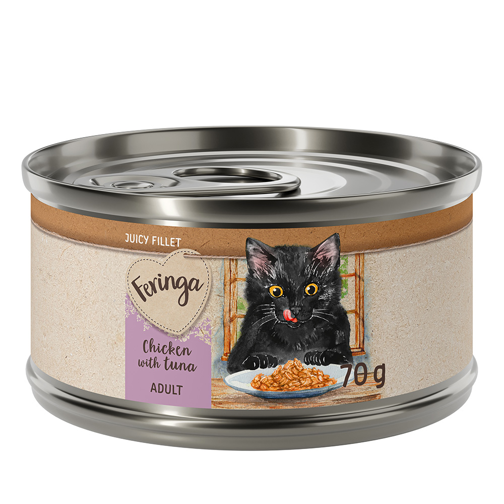 Feringa 12x70g Kip met Tonijn  Juicy Fillet Katten Natvoer