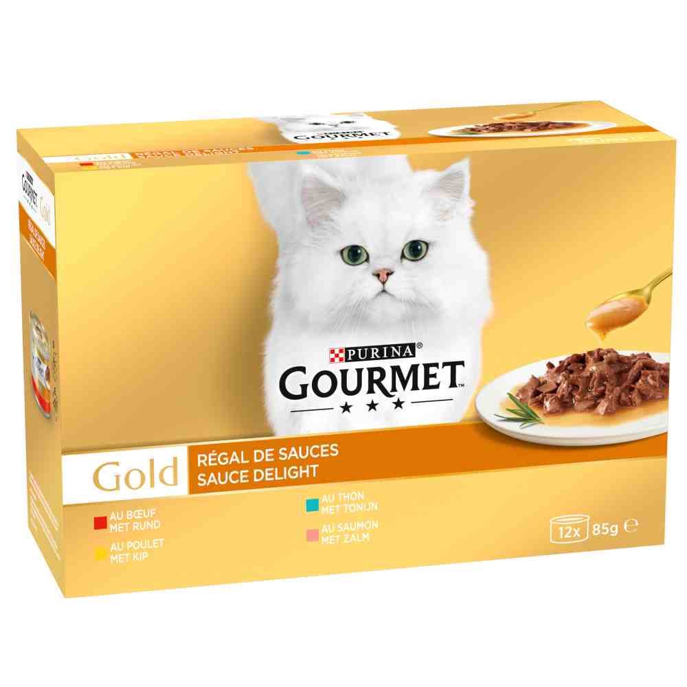 Gourmet Gold Malse Lekkernijen 12 x 85 g - Kip Varianten