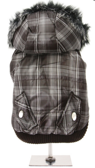 Urban Pup UrbanPup Brown Checked Parka XS 20 cm