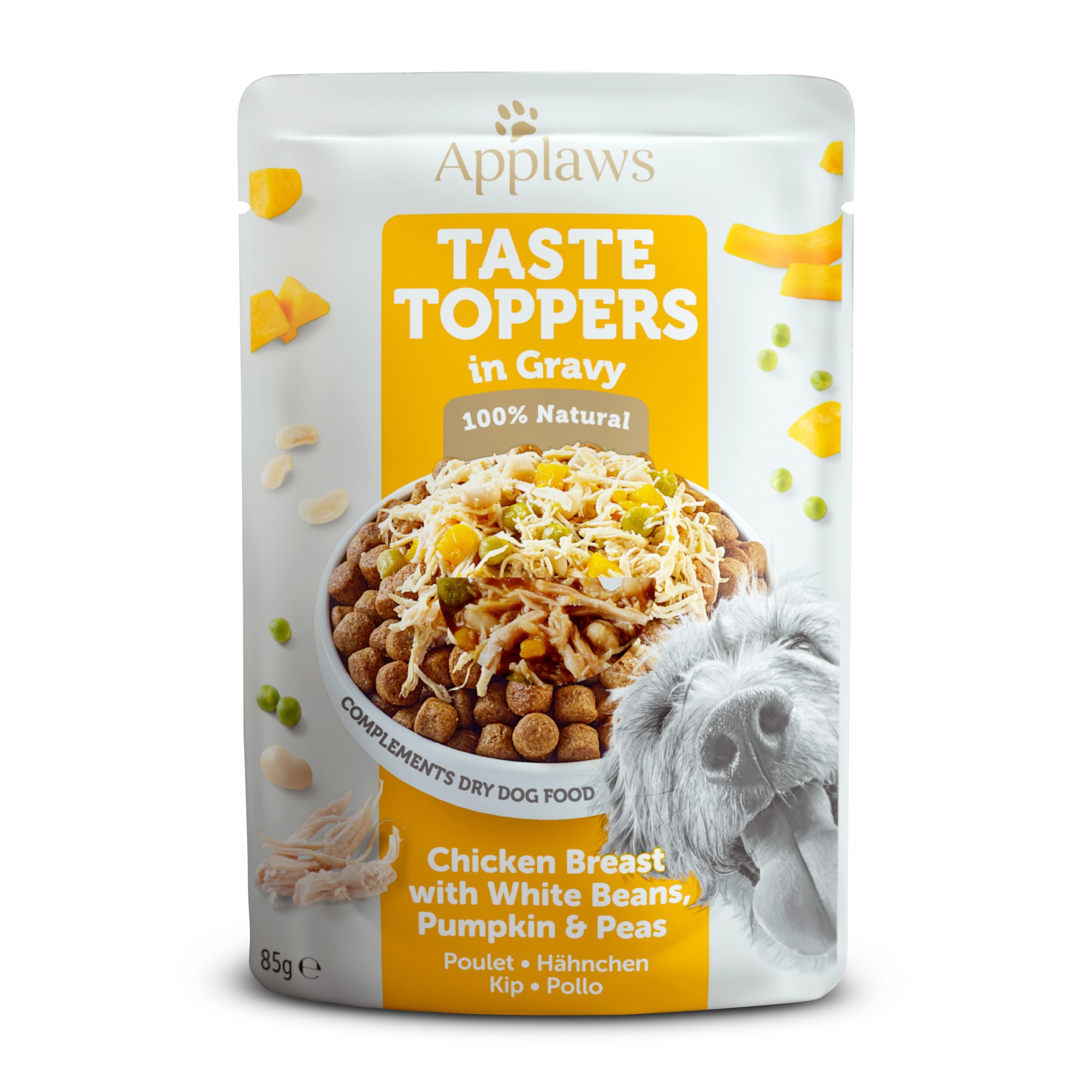 Applaws Dog Taste Toppers Kip met witte bonen in jus 85 gr. - per 12 stuks