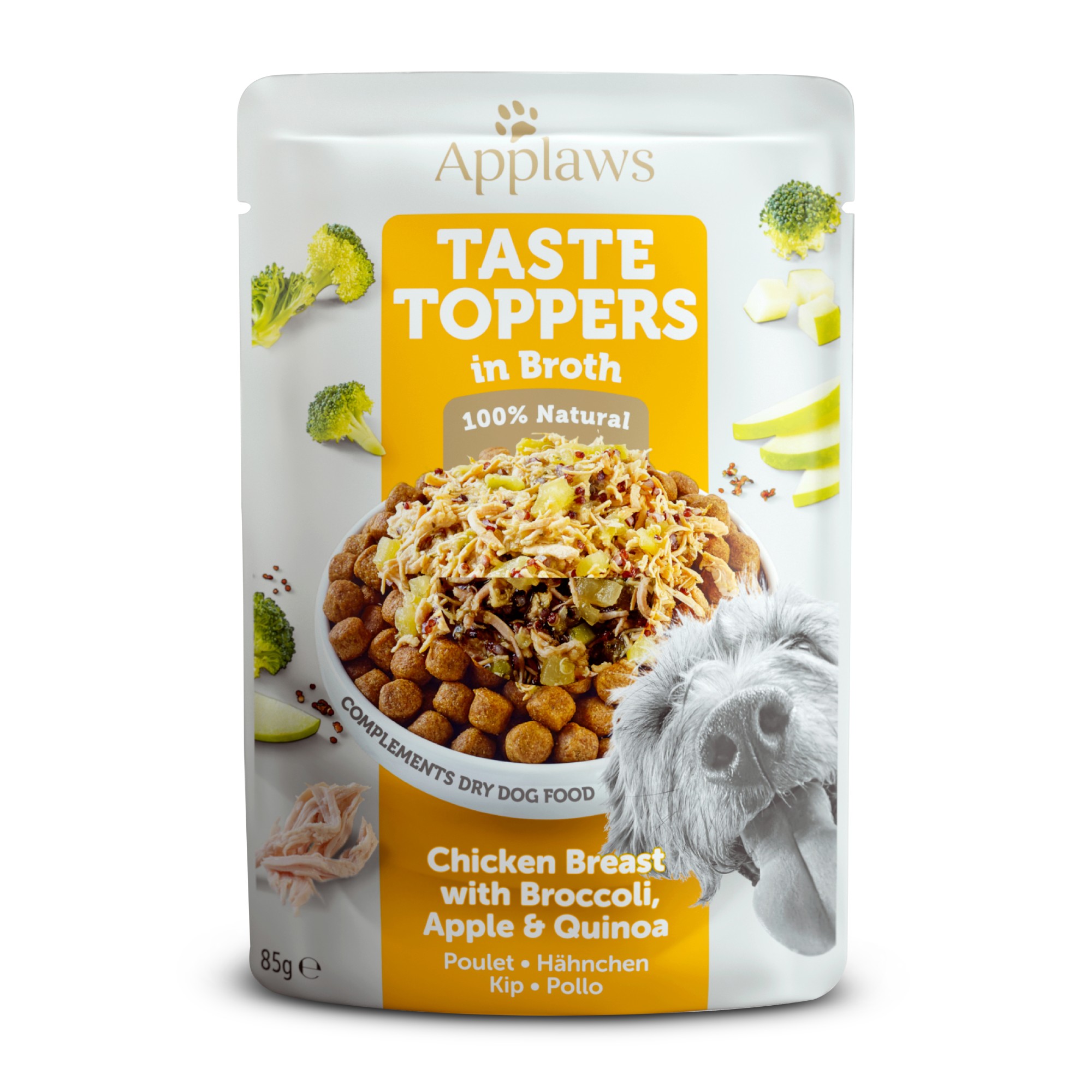 Applaws Dog Taste Toppers Kip met broccoli in bouillon 85 gr. - per 12 stuks