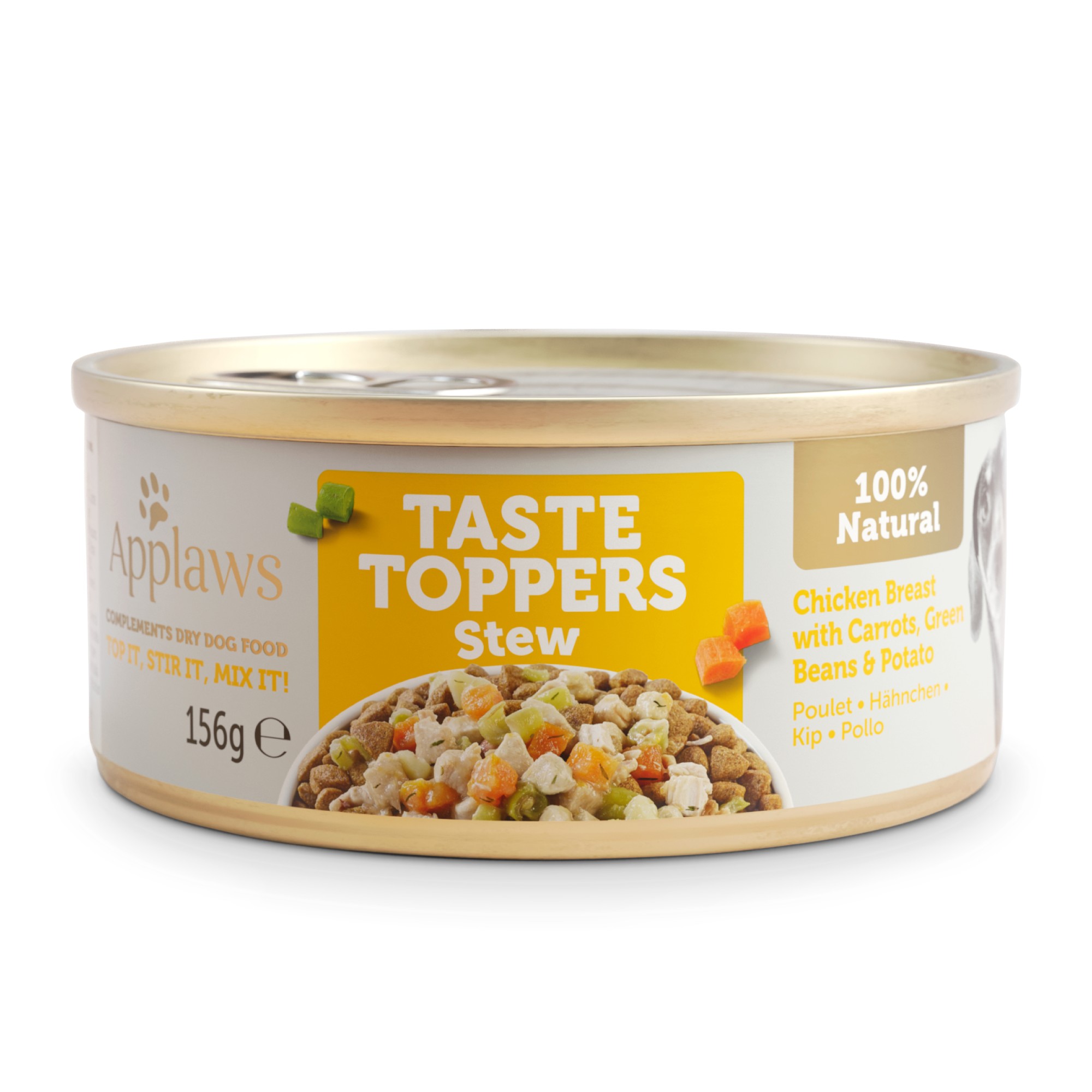 Applaws Dog Taste Toppers Kip met wortel stoofpotje 156 gr. - per 12 stuks