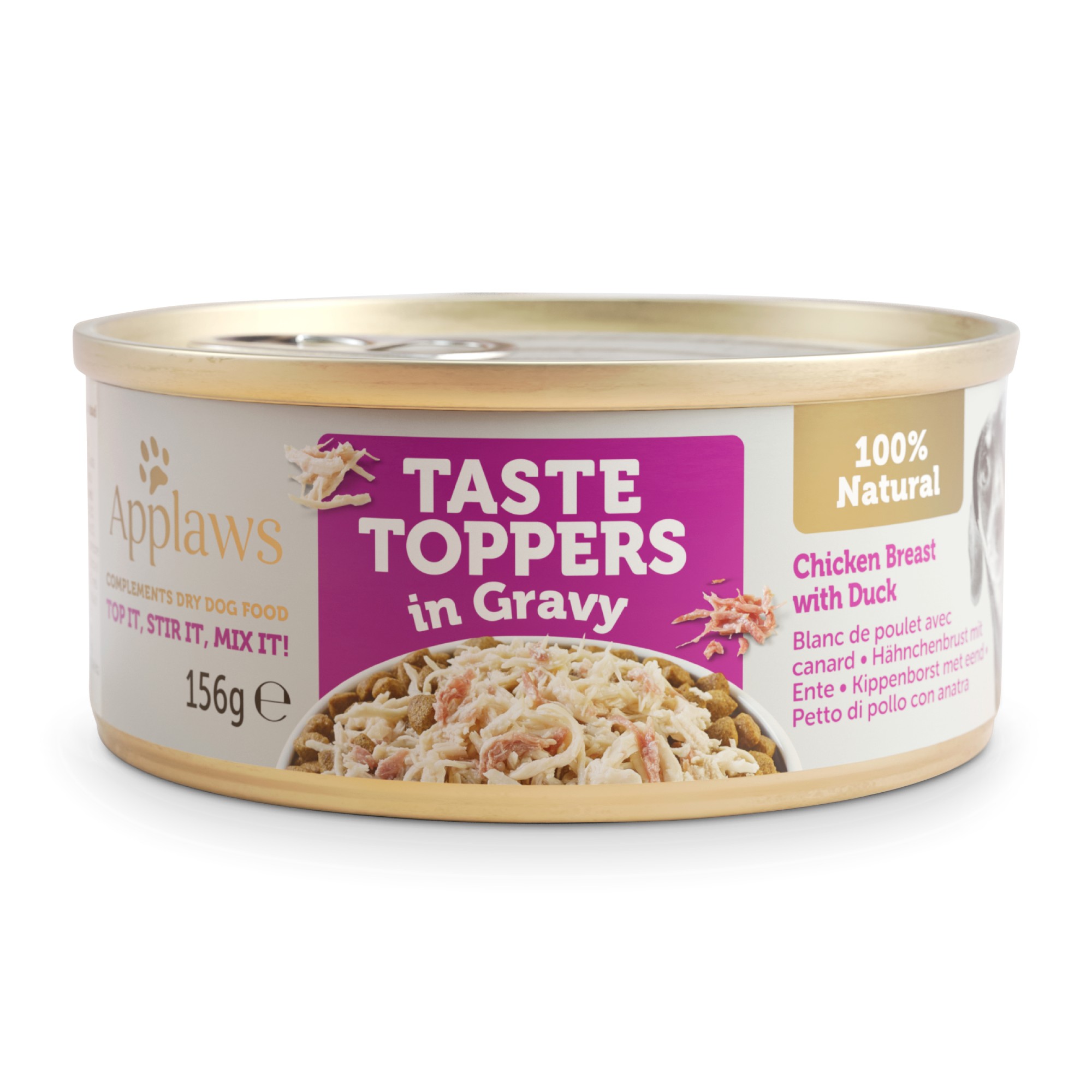 Applaws Dog Taste Toppers Kip met eend in jus 156 gr. - per 12 stuks