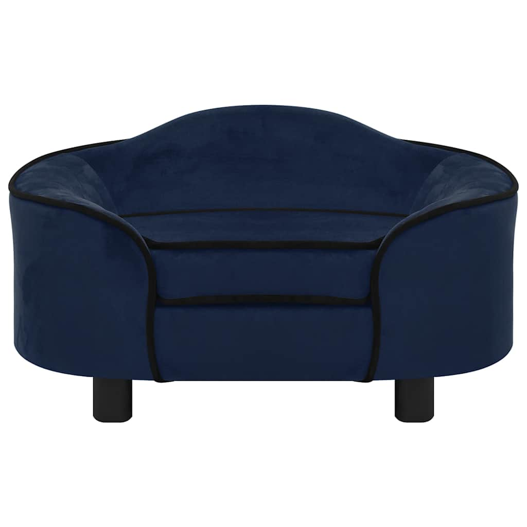 vidaXL Hondenbank 67x47x36 cm pluche blauw