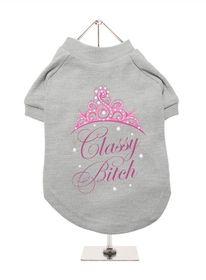 Urban Pup UrbanPup T-shirt Classy Bitch 18 cm