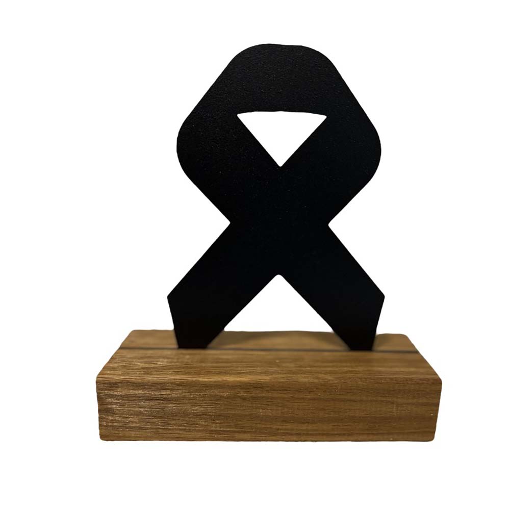 Urnwebshop Dieren Urn Black Ribbon, inclusief Glazen Aspotje (0.010 liter)