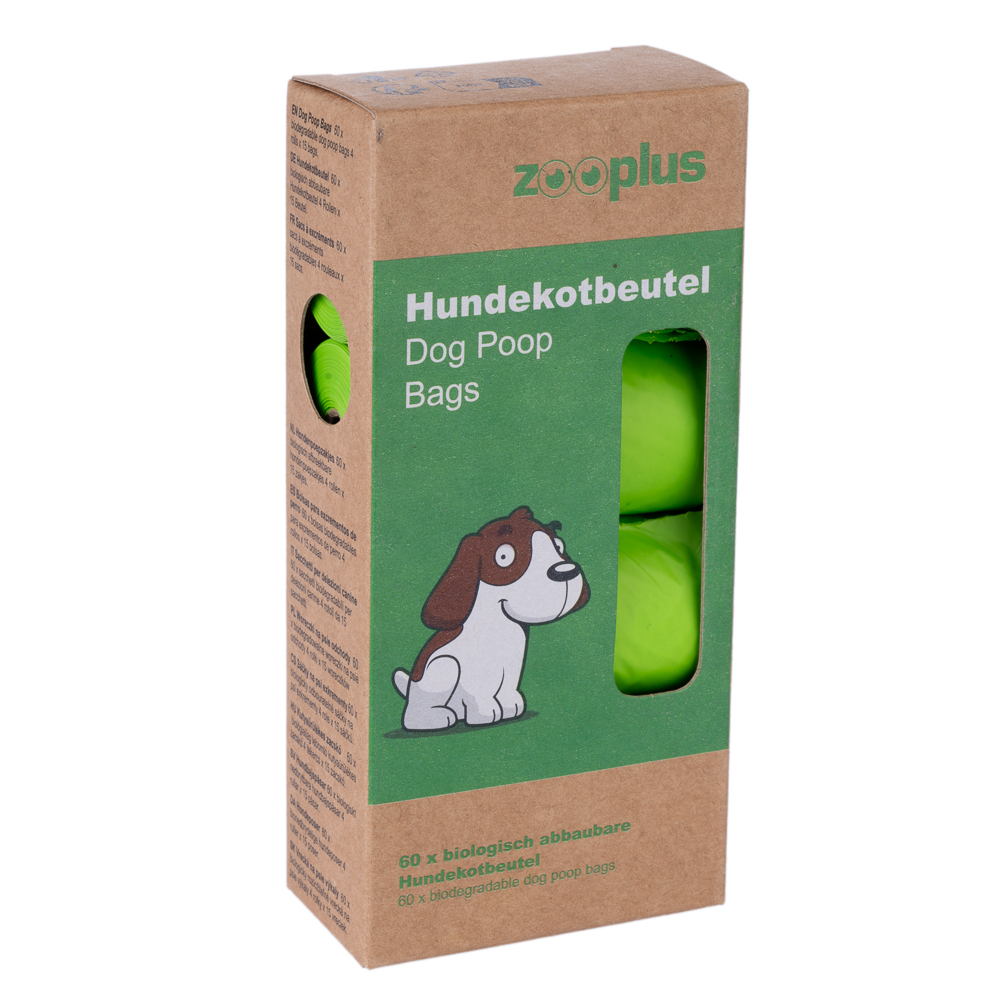 Zooplus Exclusive 4x15Bags biologisch afbreekbare hondenpoepzakjes groen