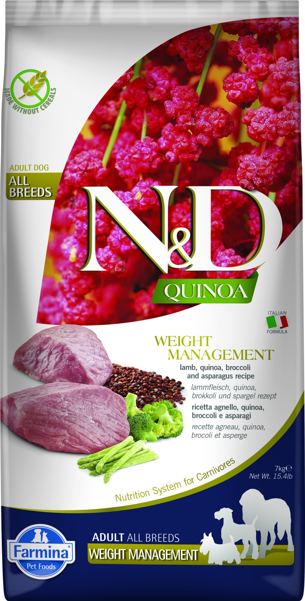 N&D Quinoa hondenvoeding Weight Management medium/maxi 7 kg