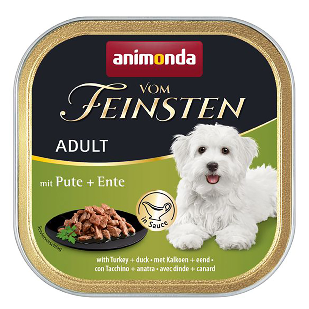 Animonda Vom Feinsten 22x150g met kalkoen & eend in saus  Adult natvoer voor honden