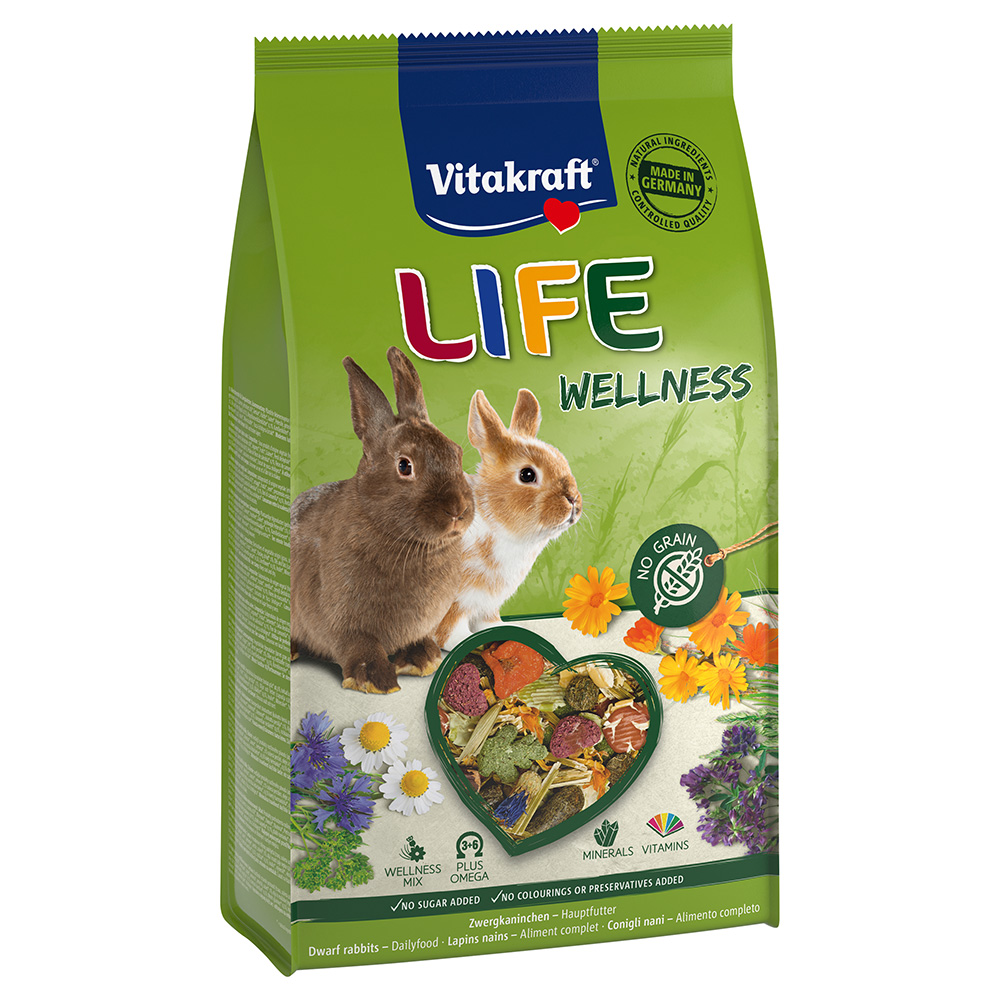 Vitakraft 600g  Life Wellness dwergkonijnenvoer voor kleine dieren