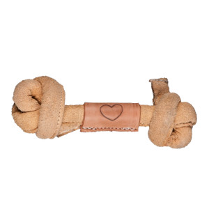 Hugglehounds Naturals geknoopt leren bot voor de hond Medium