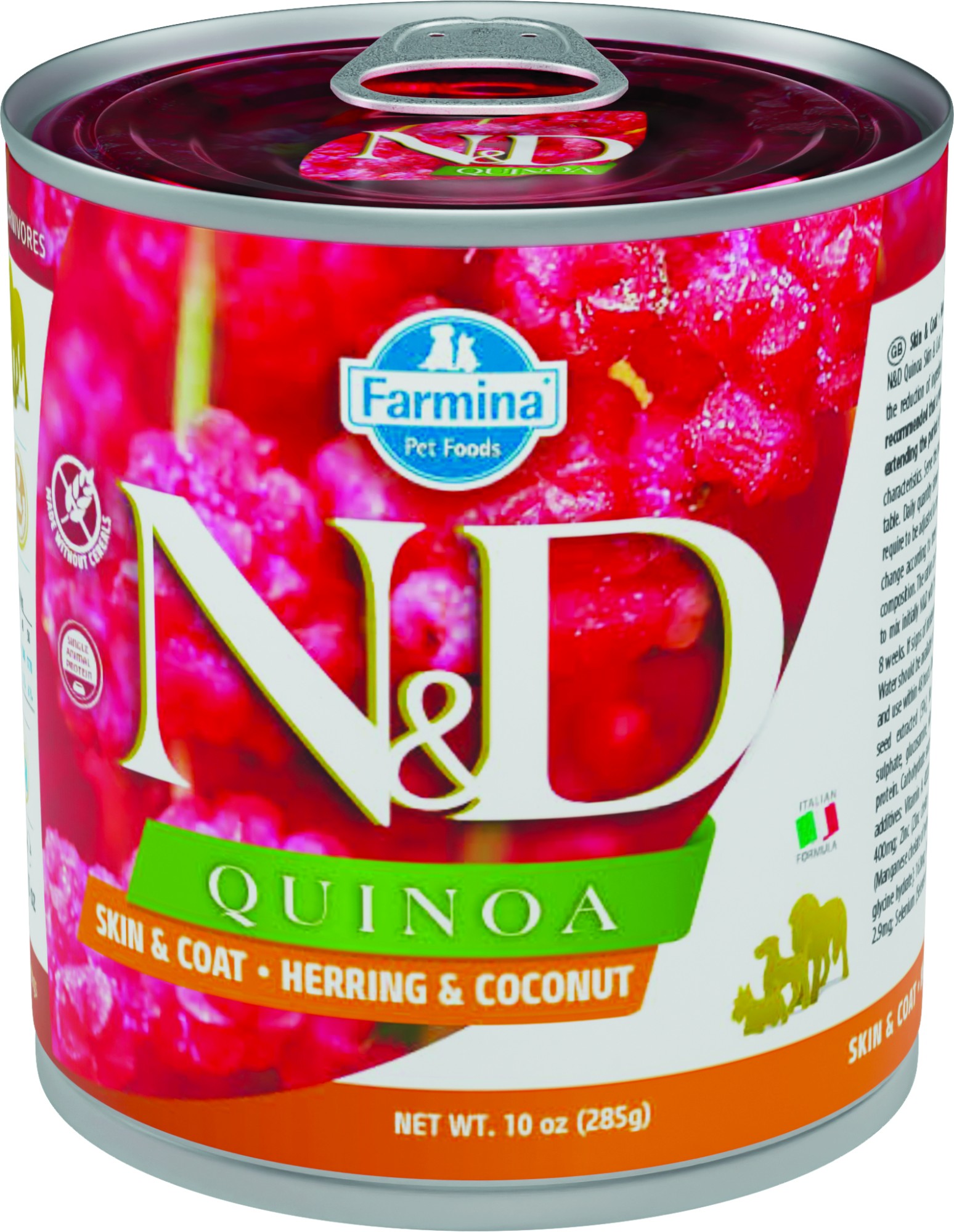 N&D Quinoa natvoeding voor de hond Skin&Coat Haring 285 gr. - per 6 stuks