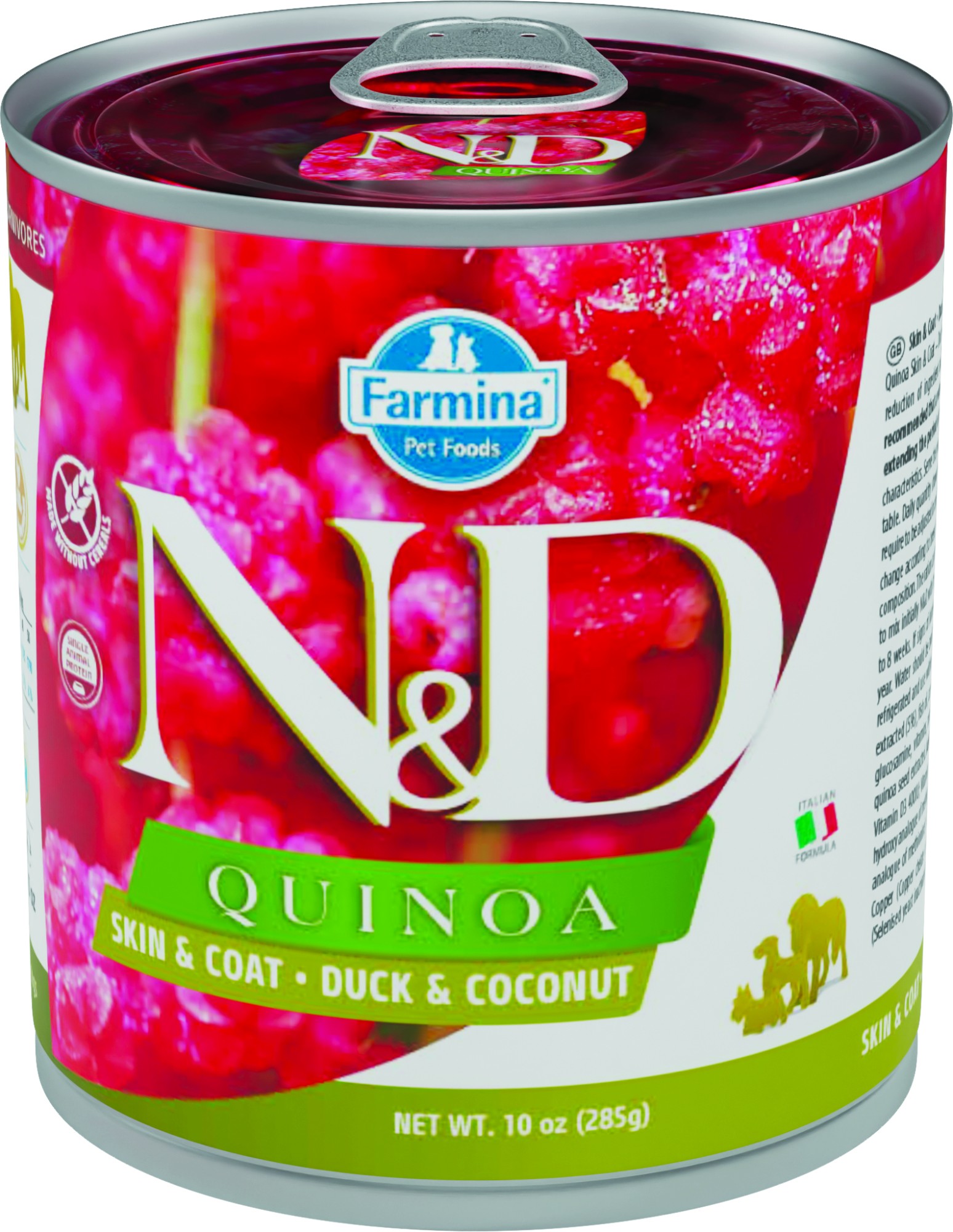 N&D Quinoa natvoeding voor de hond Skin&Coat Eend 285 gr. - per 6 stuks