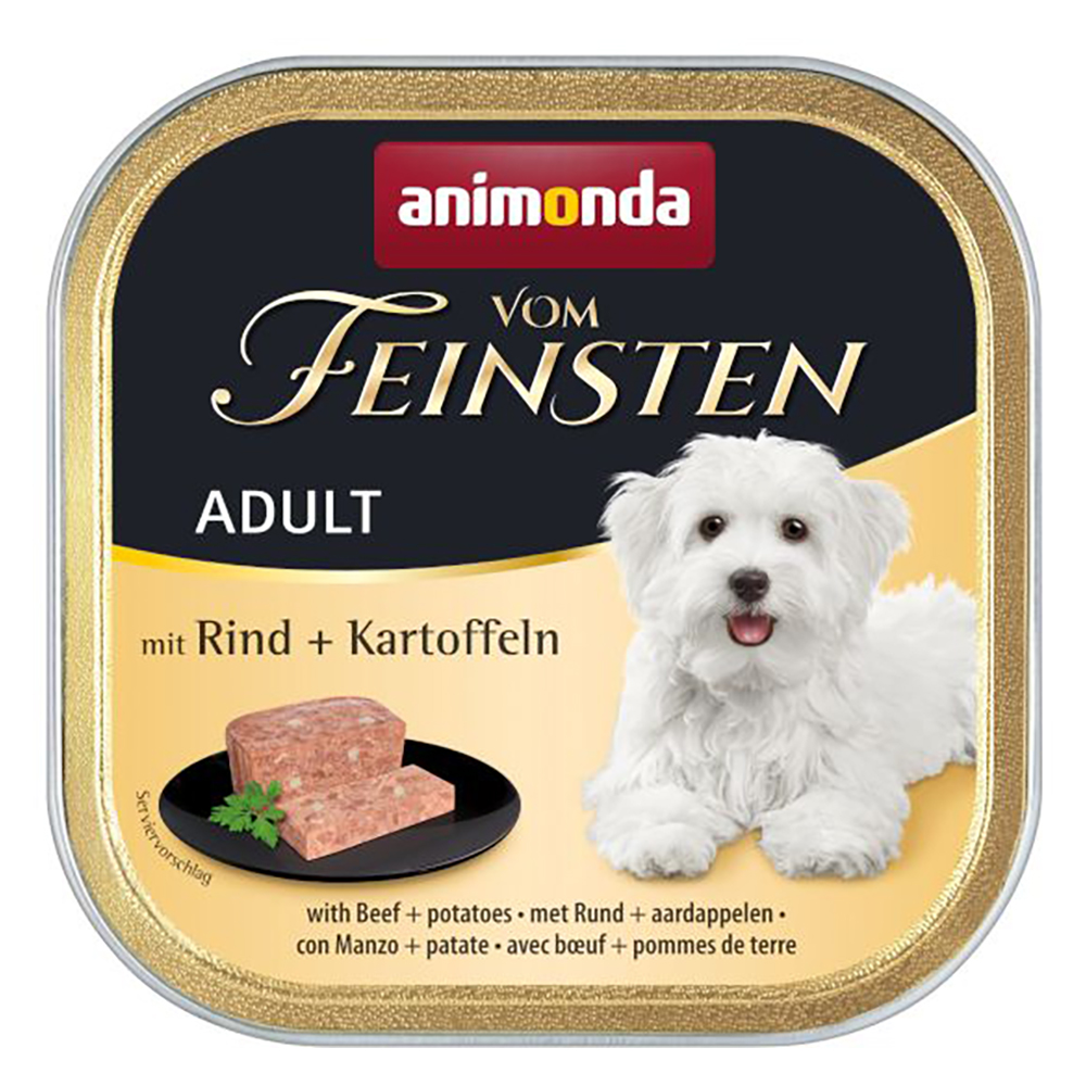 Animonda Vom Feinsten 22x150g met rundvlees & aardappelen  Adult nat hondenvoer