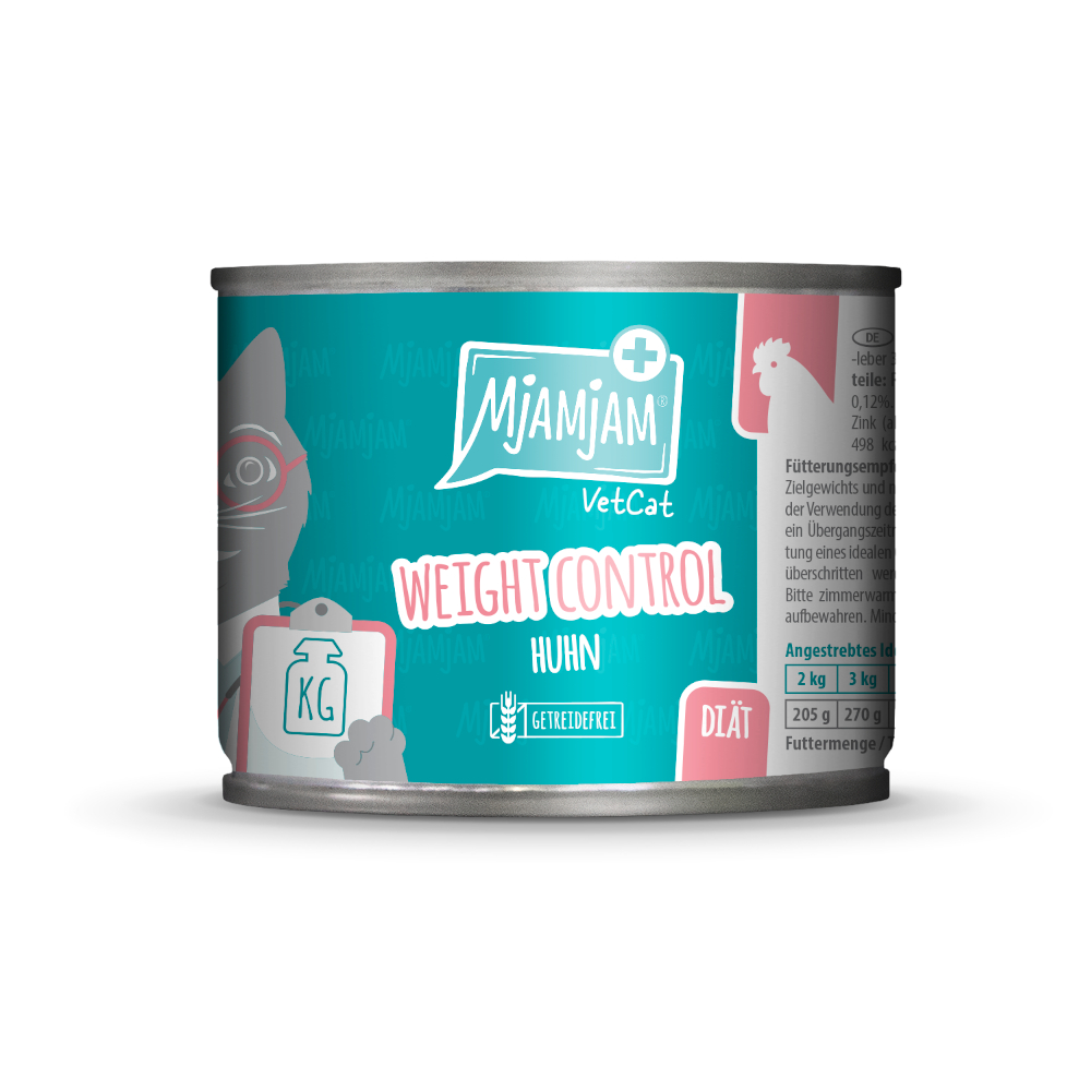 MjAMjAM 6x 200g  VetCat Weight Control Kip natvoer voor katten