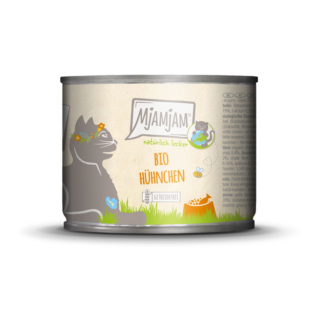 MjAMjAM 6x 200g MP  Naturally Delicious Organic Chicken natvoer voor katten