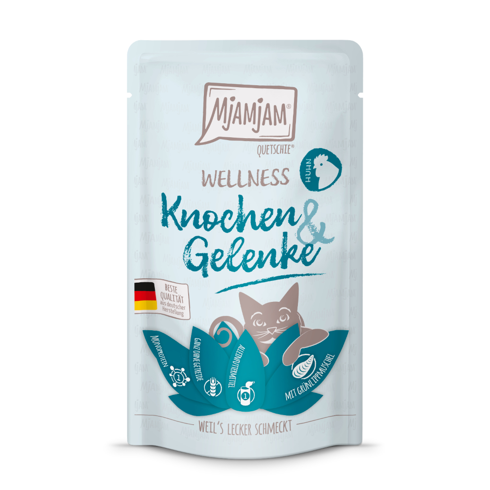 MjAMjAM 12x 125g  Wellness Botten & Gewrichten - Kip natvoer voor katten