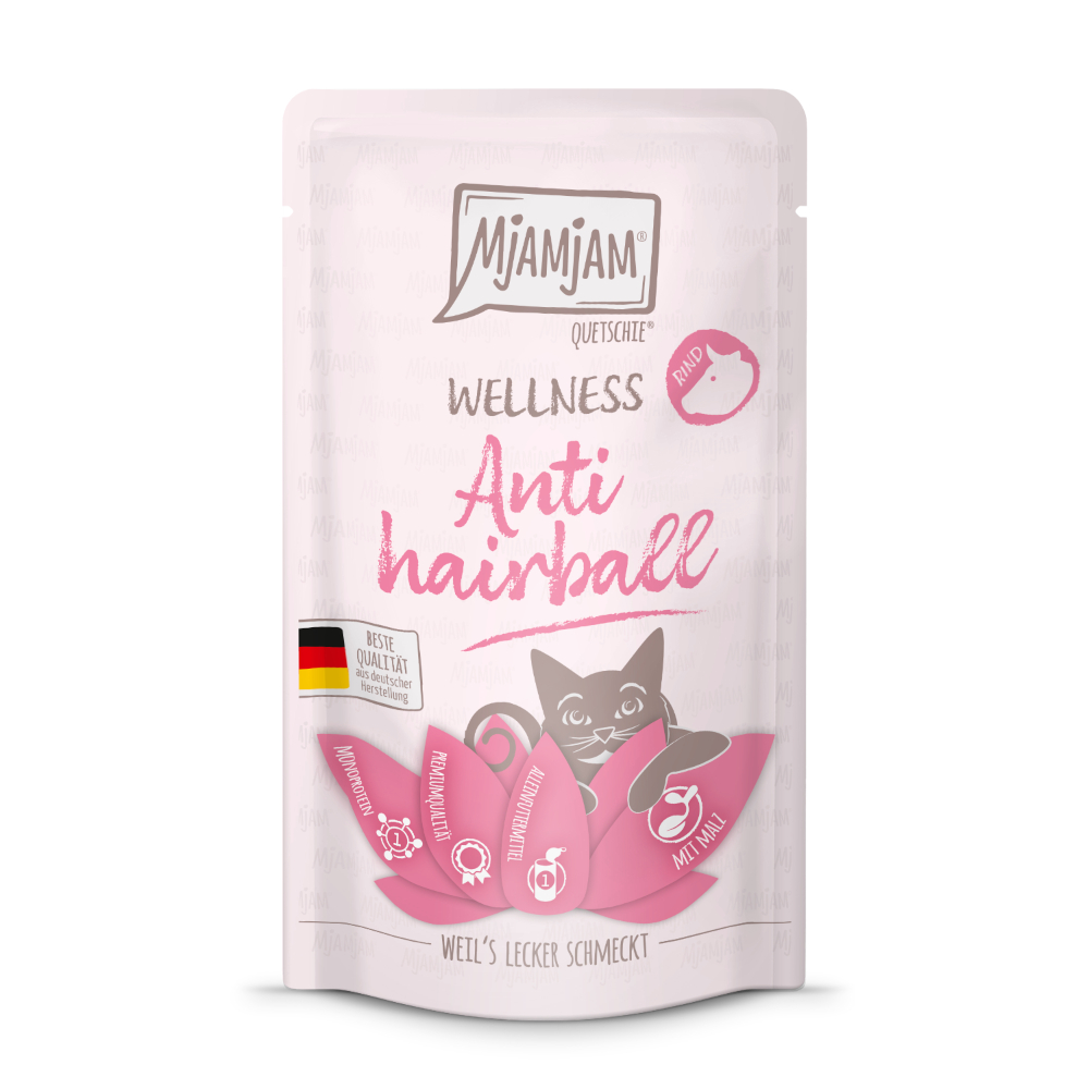 MjAMjAM 12x 125g  Wellness Anti Hairball - Rund nat kattenvoer