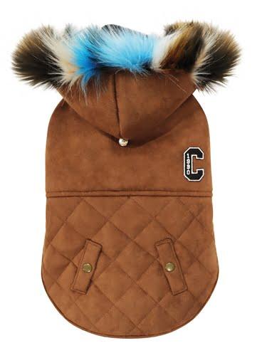 CROCI hondenjas shearling gevoerd bruin (30 CM)