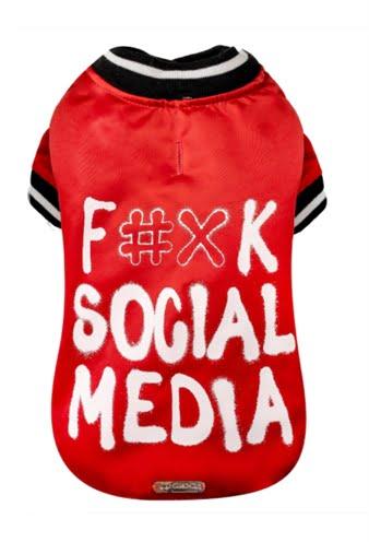 CROCI hondenjas social media rood (40 CM)