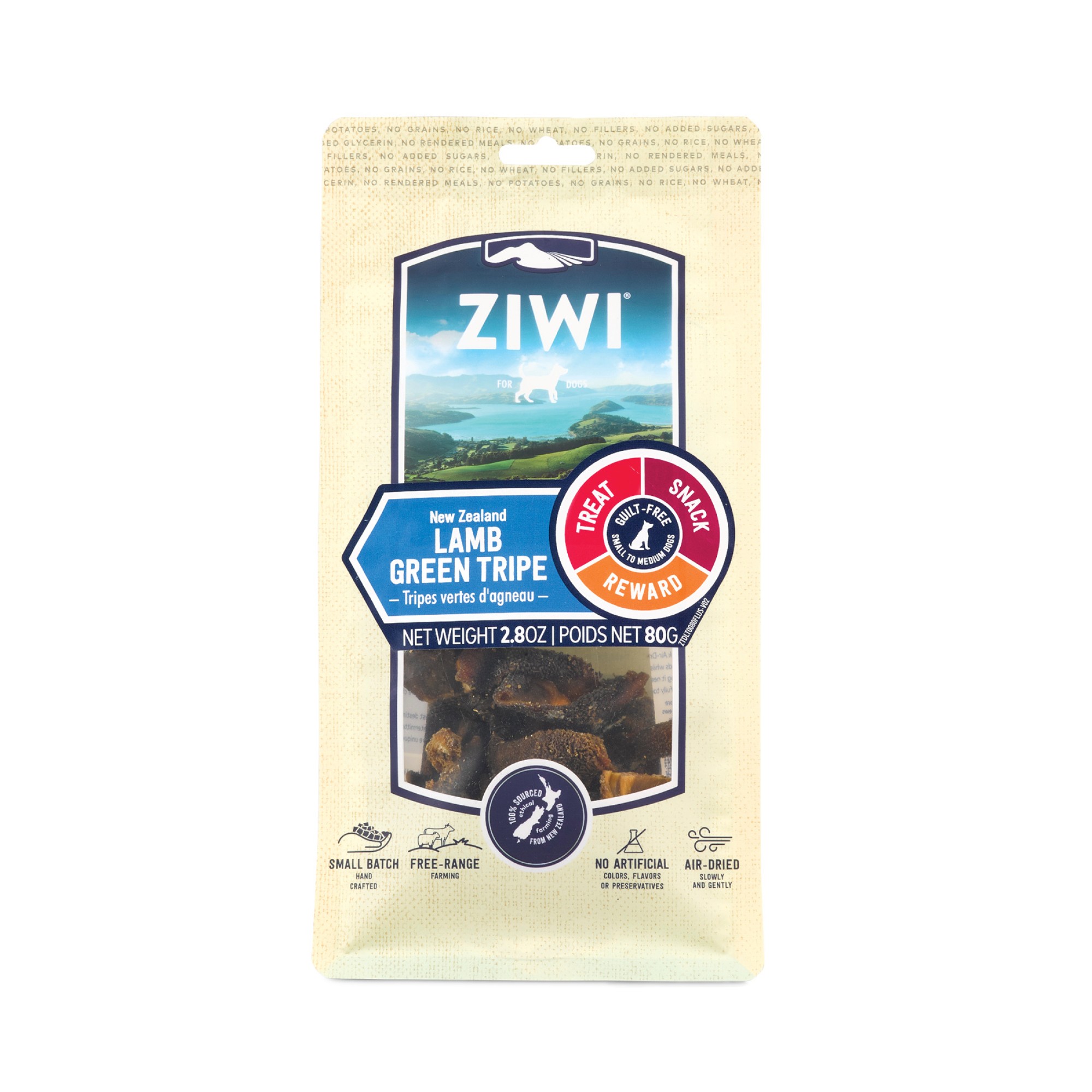 Ziwi Peak hondensnack Lamspens 80 gr.