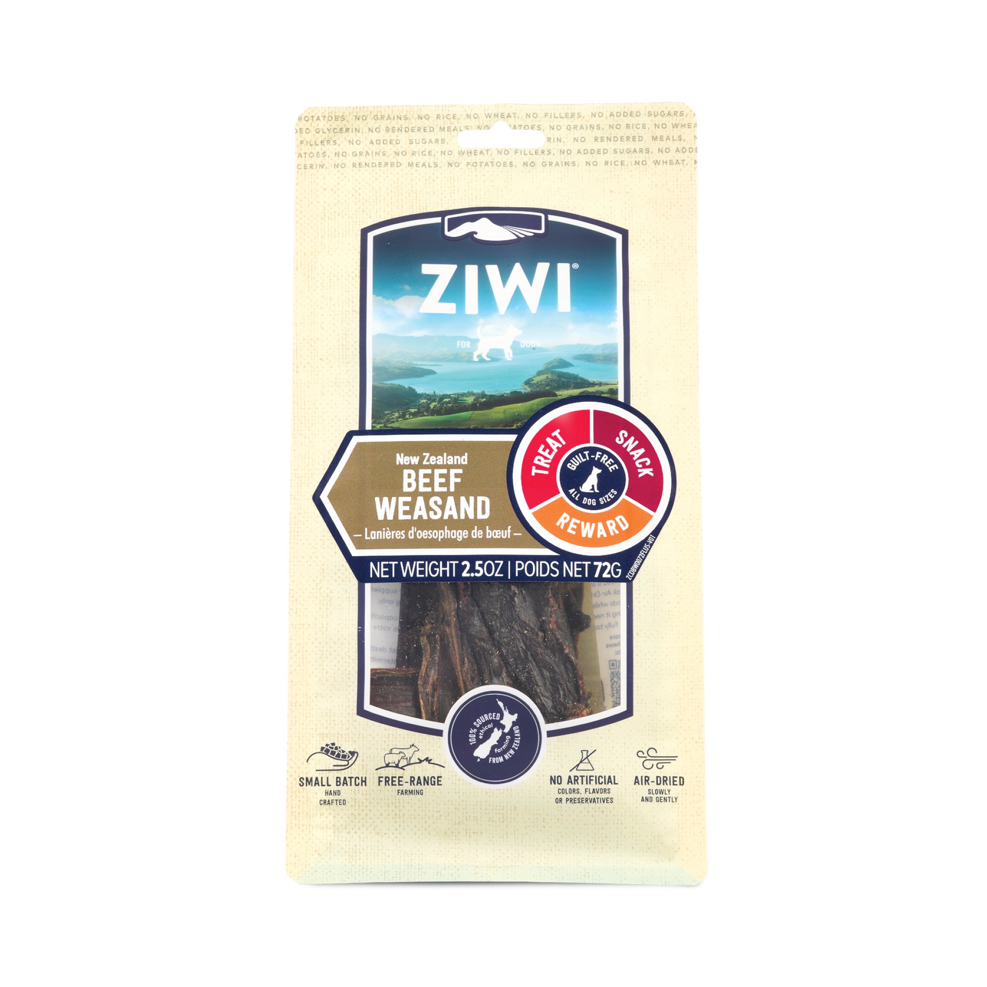 Ziwi Peak hondensnack Runderslokdarm 72 gr.