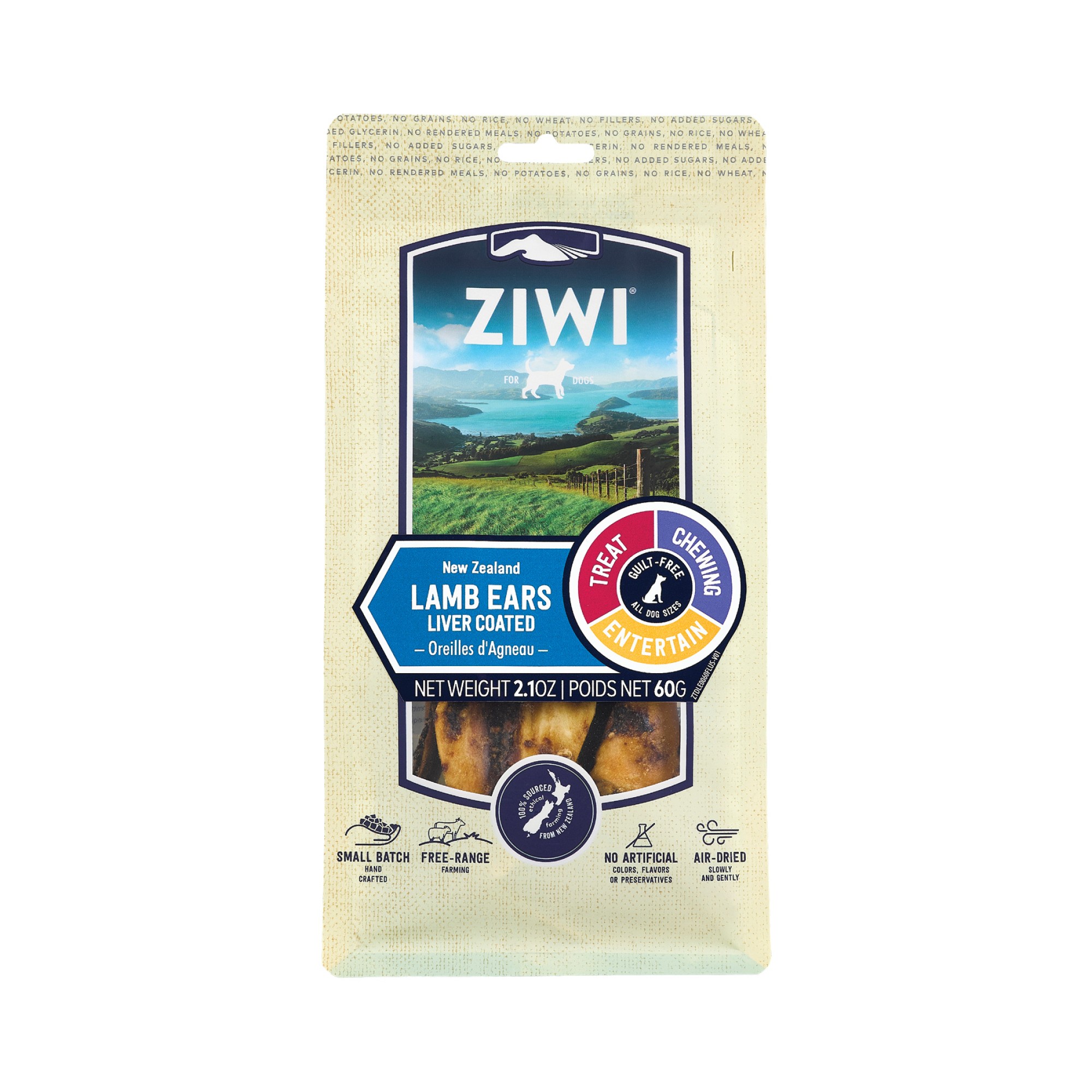 Ziwi Peak hondensnack Lamsoren 60 gr.