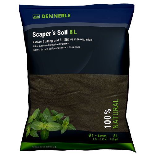 Dennerle Scaper's Soil Zwarte Bodem 1-4MM 8 Liter