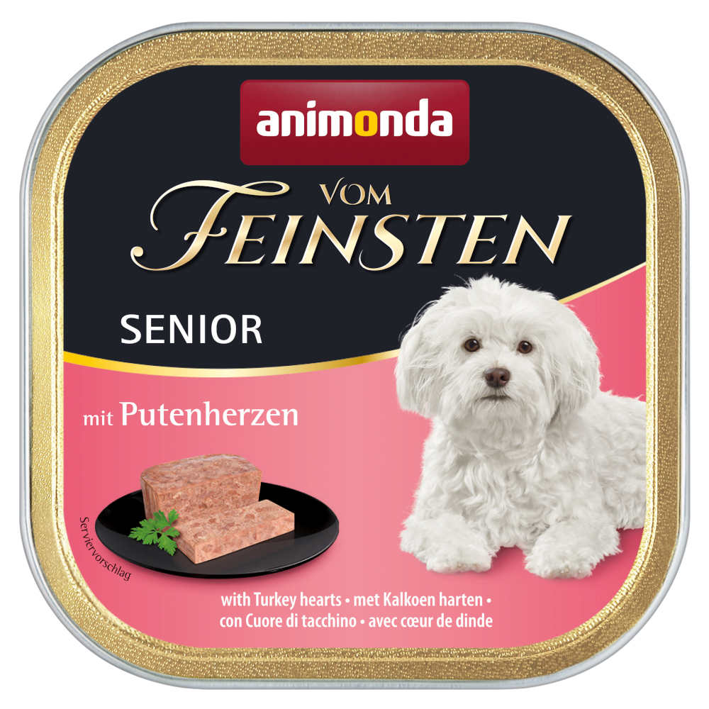 Animonda Vom Feinsten 22x150g  Senior met kalkoenhart natvoer voor honden