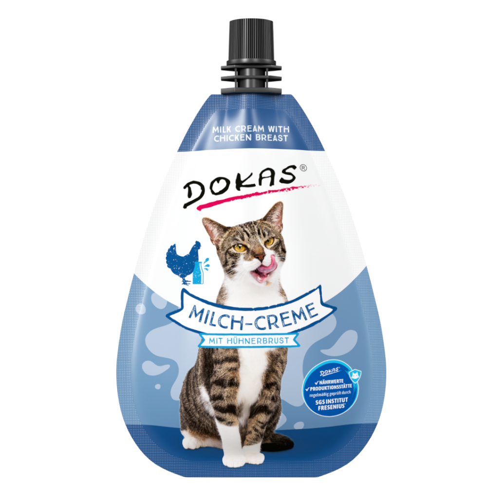 Dokas 80g  melkcrème met kipfilet kattensnacks